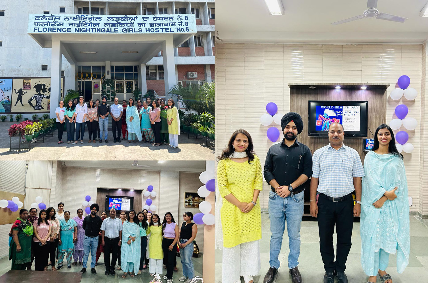 An educational session about the importance of cervical cancer awareness and HPV vaccination on the World Health Day, with the theme “My Health, My Right”, observed on April 7, 2024.